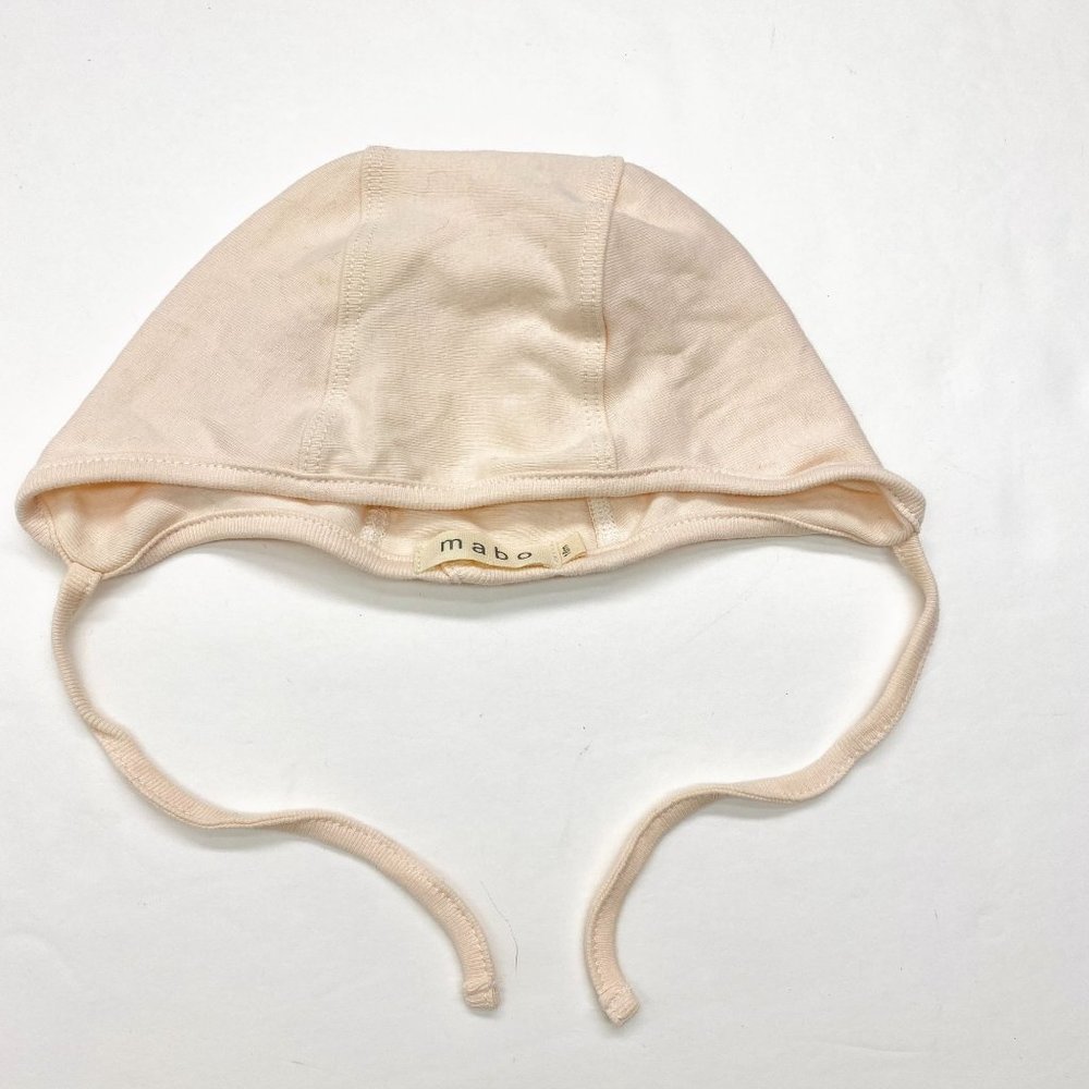 Mabo Organic Cotton Tie Bonnet Hat 18 Months Girls Cream Beige Summer Outdoor